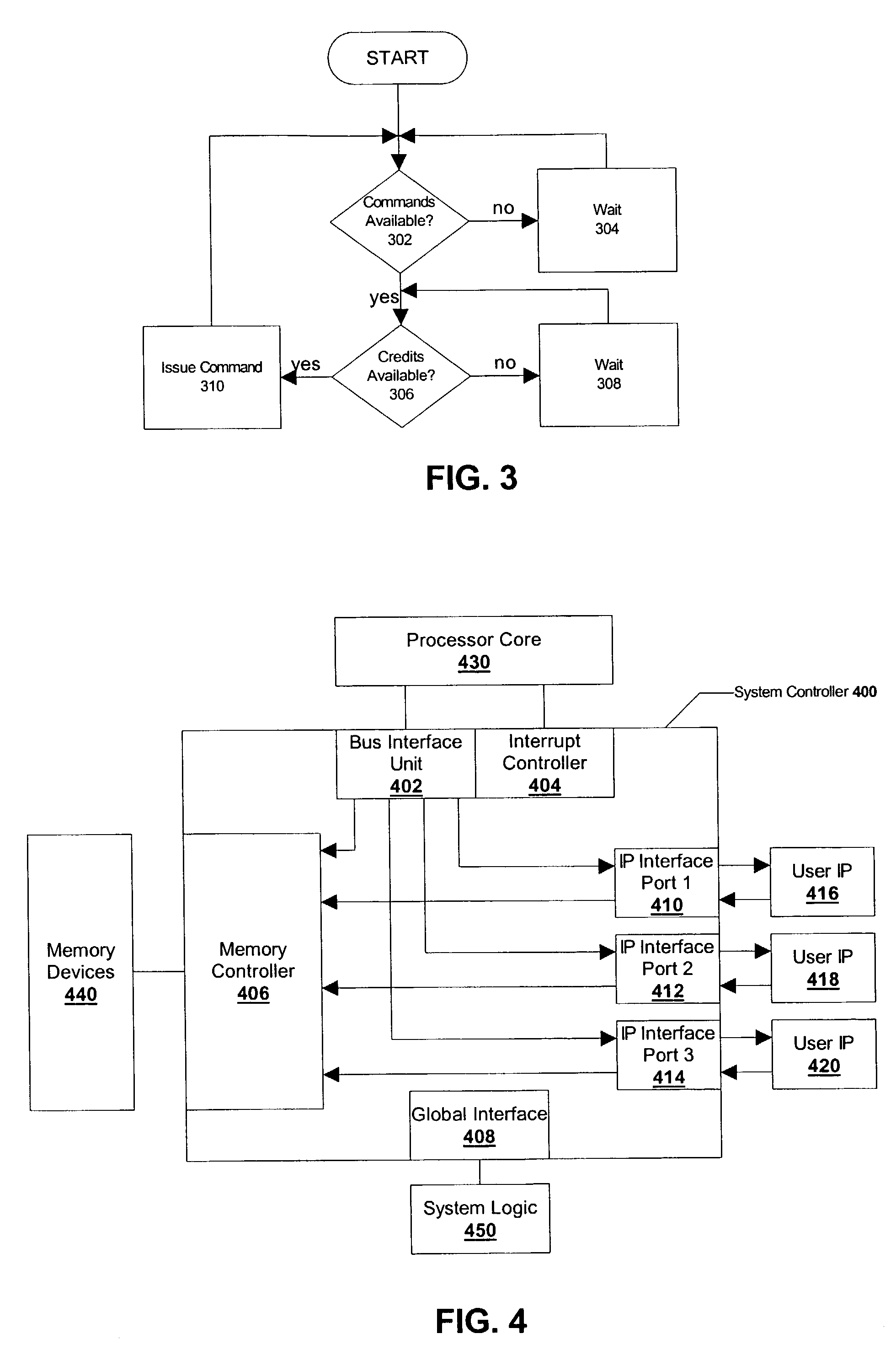 Interface with credit-based flow control and sustained bus signals