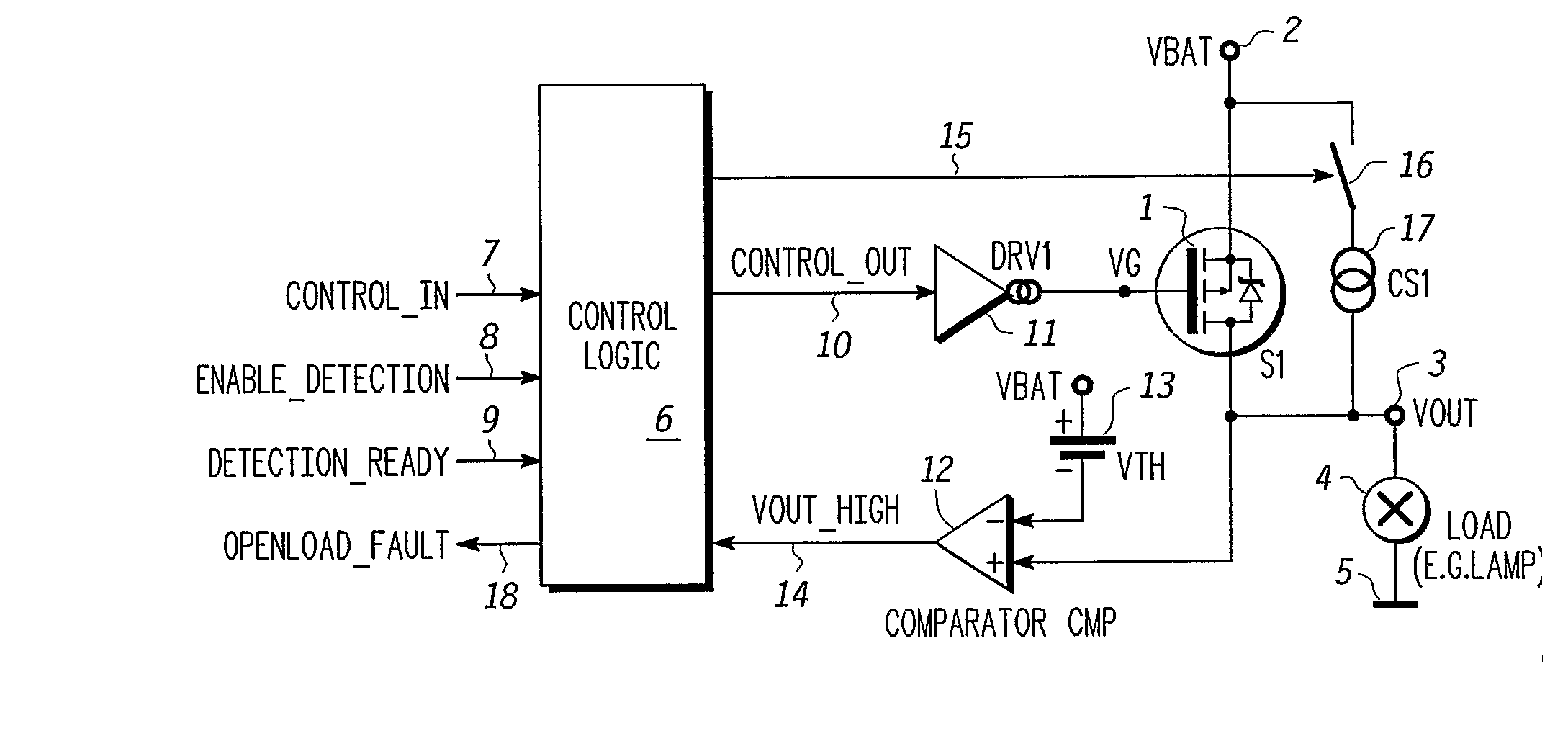 Power Switching Apparatus With Open-Load Detection
