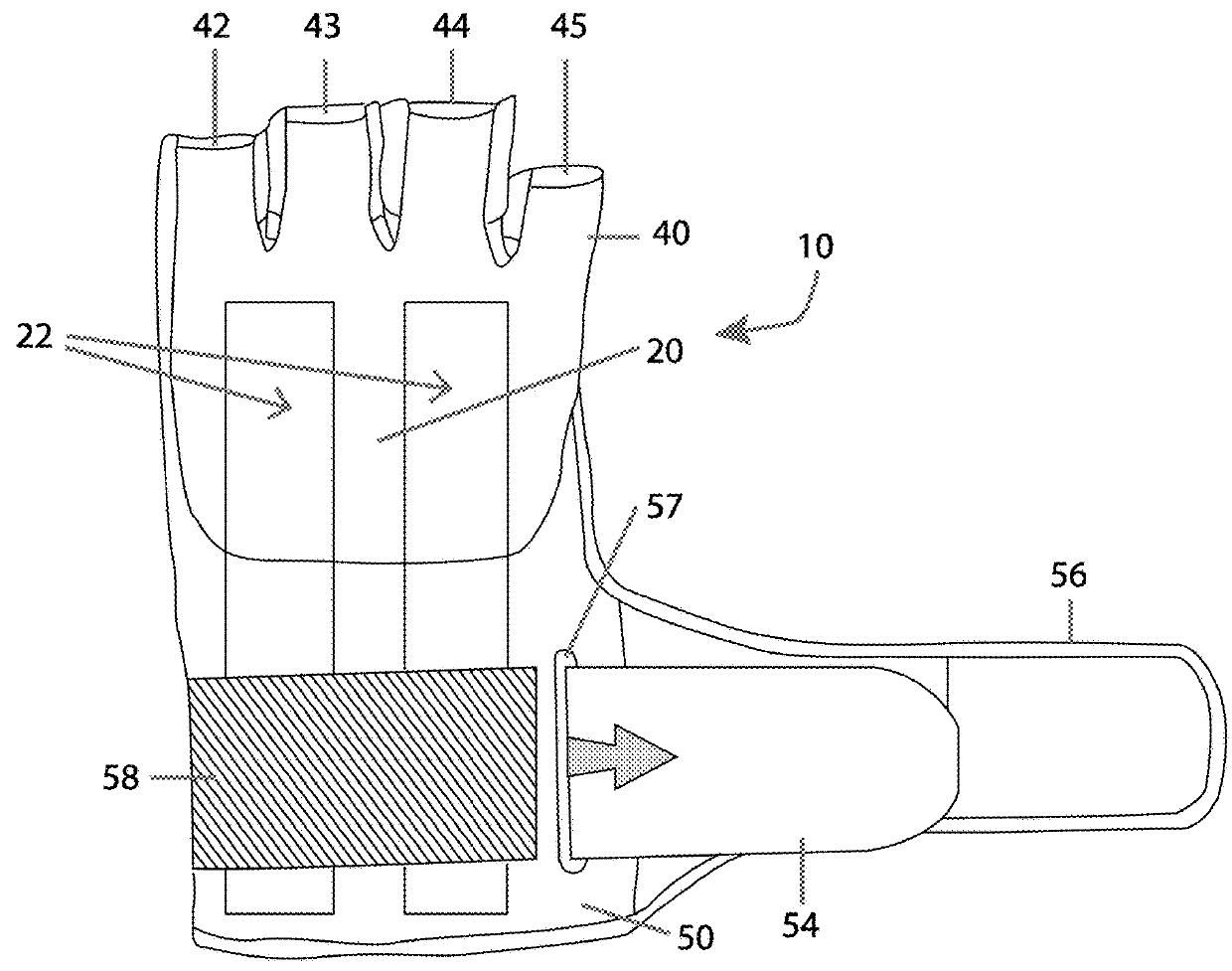 Sports glove having improved wrist strap and dorsal splint system