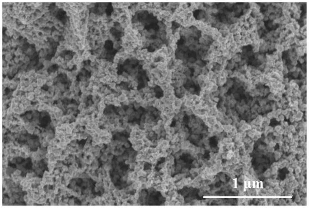NiSe2-CoSe2/CFs composite material with micro-nano two-stage pores and high structural stability and preparation of NiSe2-CoSe2/CFs composite material