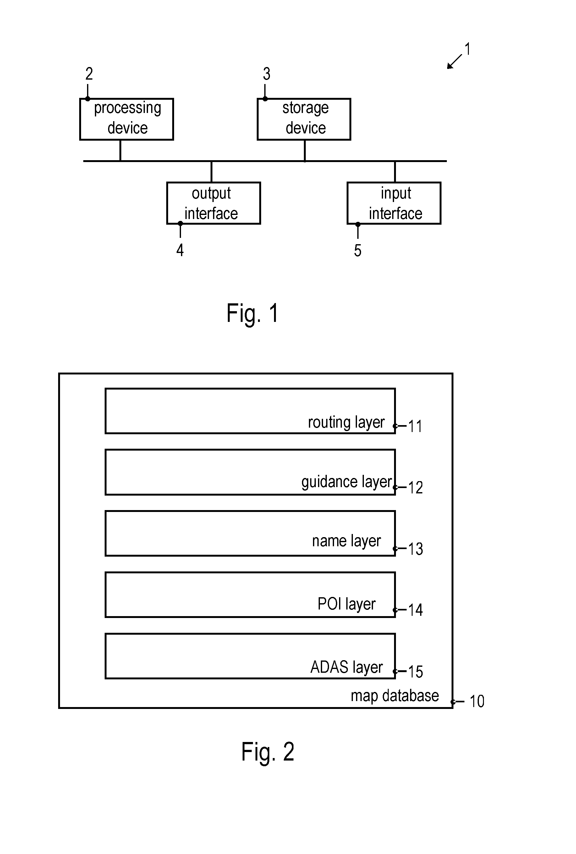 Navigation system for outputting a three-dimensional roof structure and generating a database