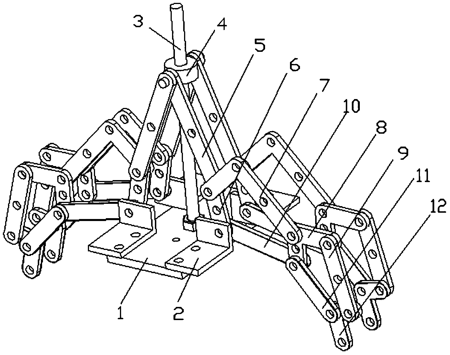 Under-actuated self-adaptive mechanical arm