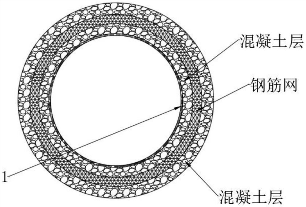 Reinforced concrete drainage pipe and manufacturing mold thereof