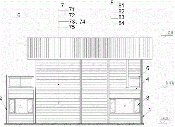 Side elevation system of aluminum alloy house