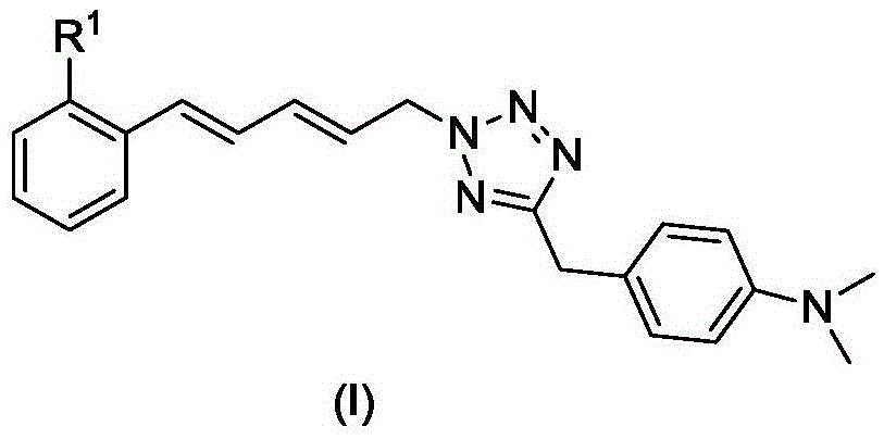 Diene tetrazole aniline compound, its preparation method and use