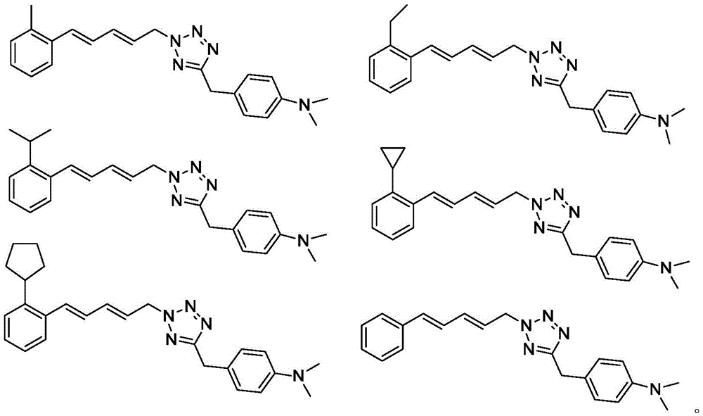 Diene tetrazole aniline compound, its preparation method and use