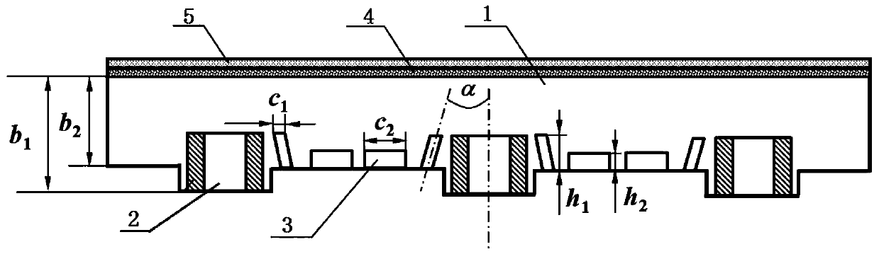Multi-layer composite copper plate used for slab continuous casting machine crystallizer wide surface and preparing method thereof