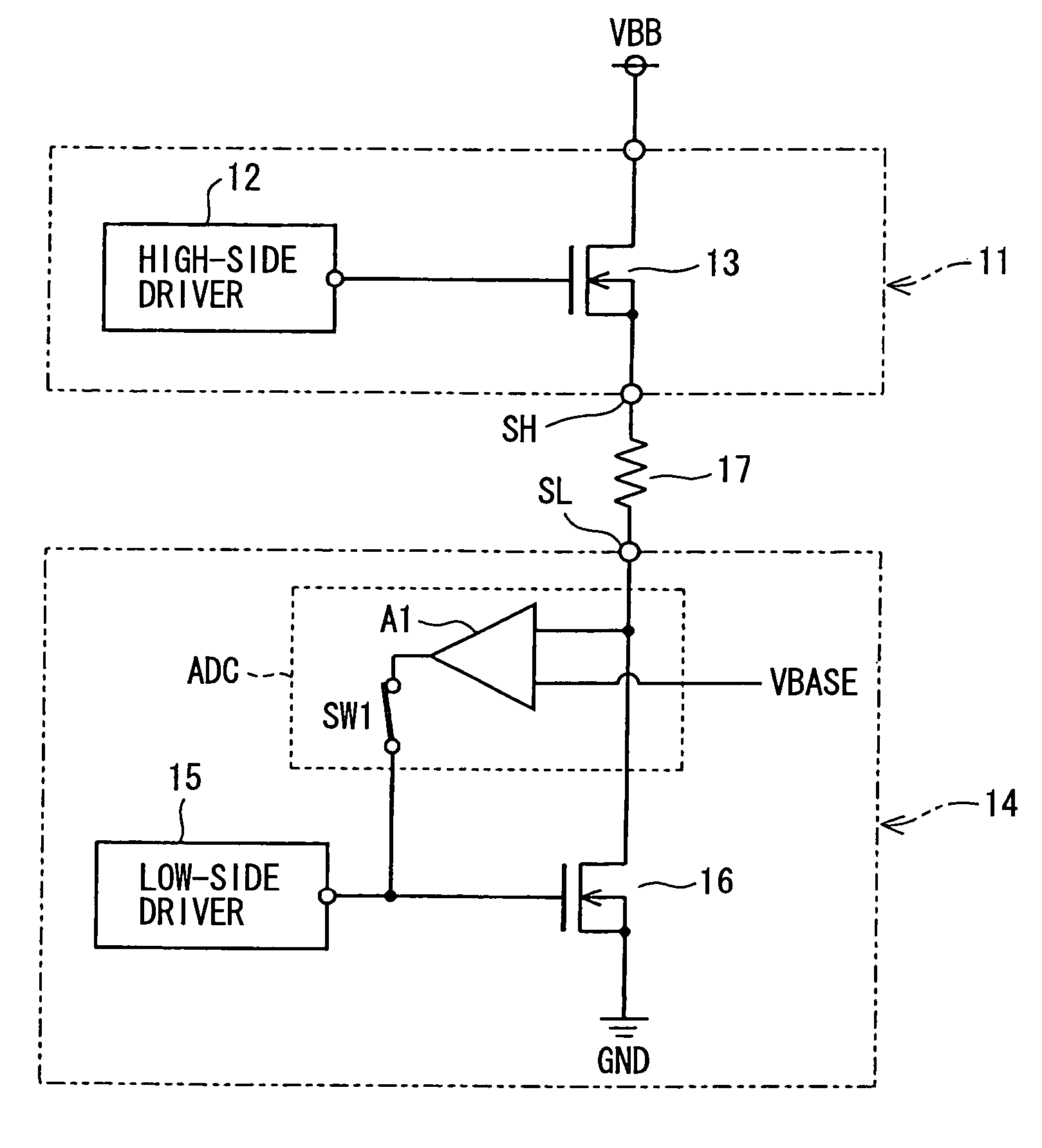 Semiconductor device for driving a load