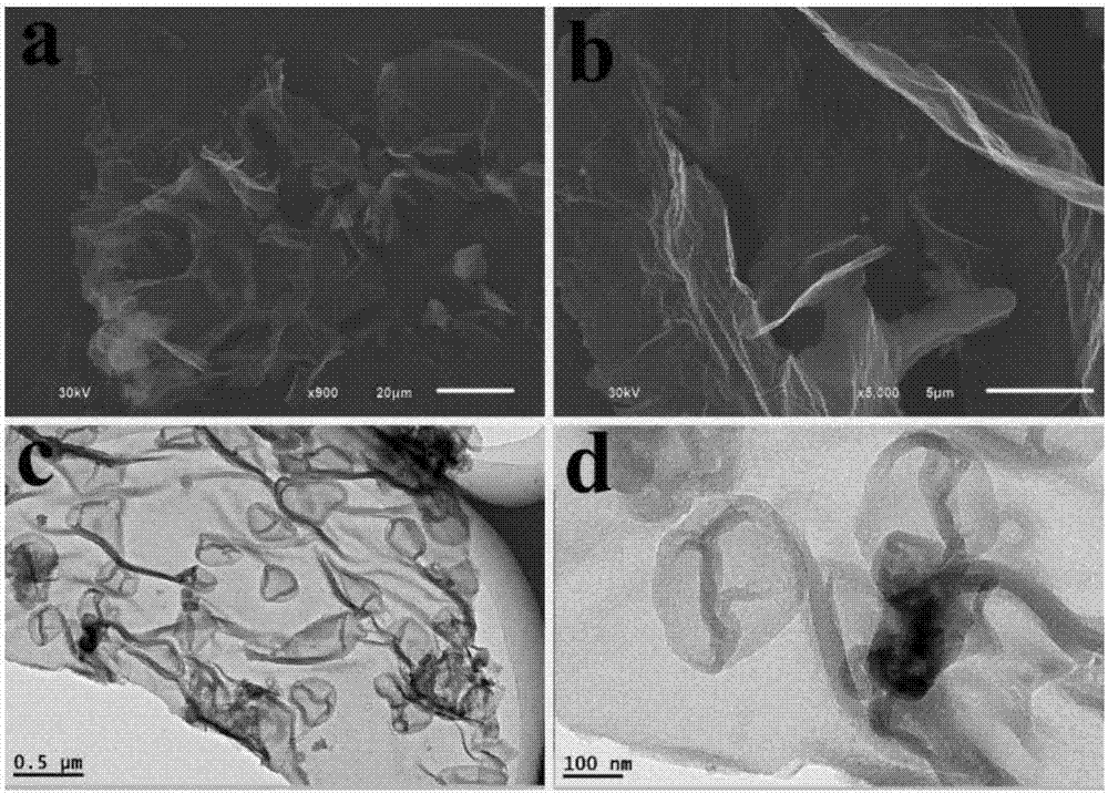 A process for preparing camellia petal-based sulfur and nitrogen co-doped wrinkled carbon nanosheets by explosion method and a preparation method for supercapacitor electrodes