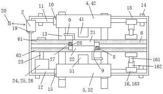 Double-linkage bending machine allowing molds to be rapidly replaced and used for large panels