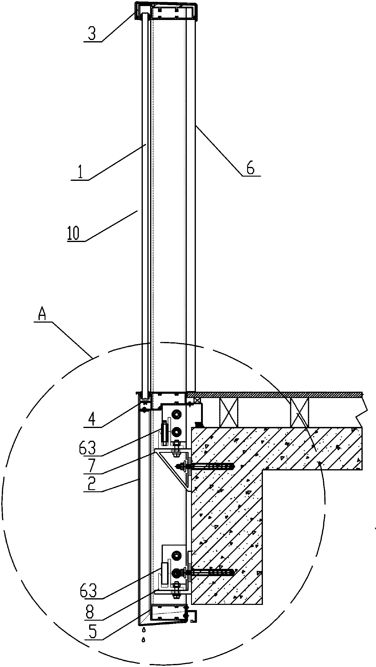Unit-type vertical guardrail system