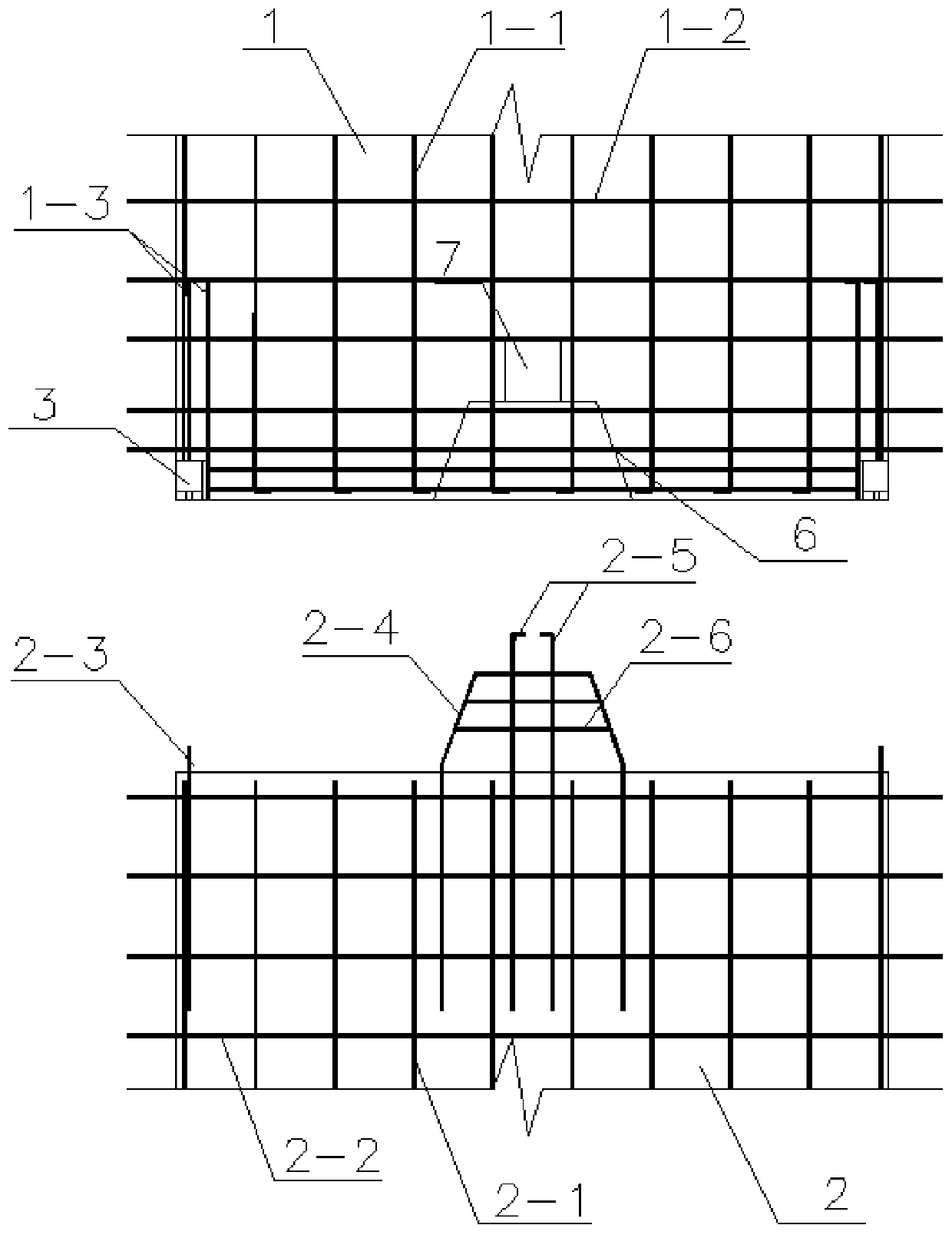 Dry and wet mixed connection method of fabricated shear wall