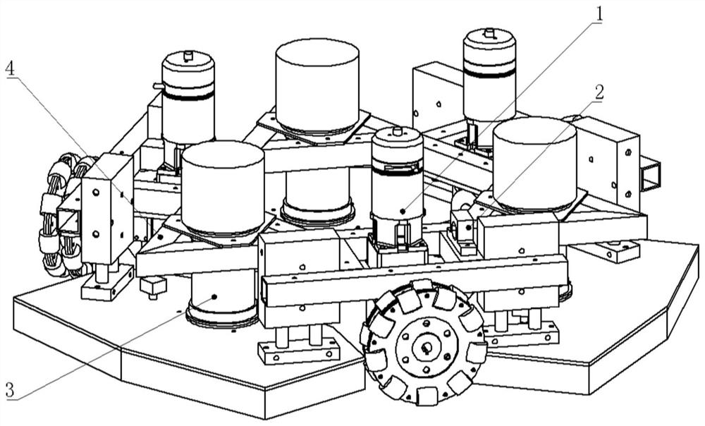 A curved surface mobile adsorption processing robot and its adsorption working method