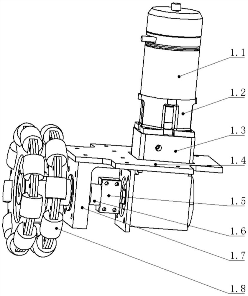 A curved surface mobile adsorption processing robot and its adsorption working method