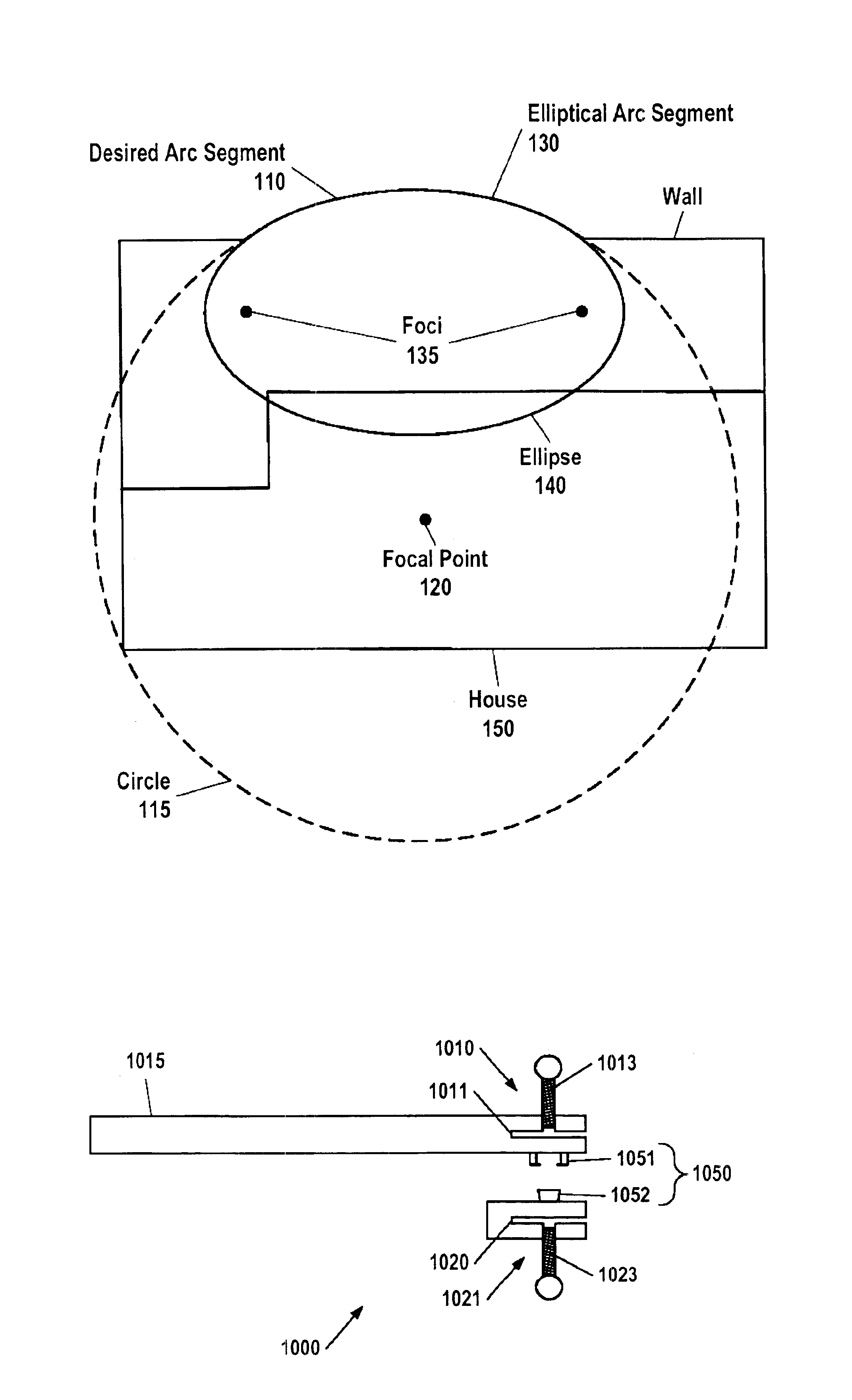System for marking an arc segment