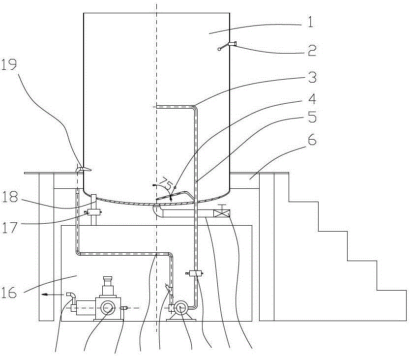 Circular agitating and dispensing device for double-port hand pump