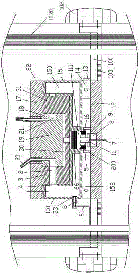 Damped cooling device assembly with gas cooler used for electric power well in building