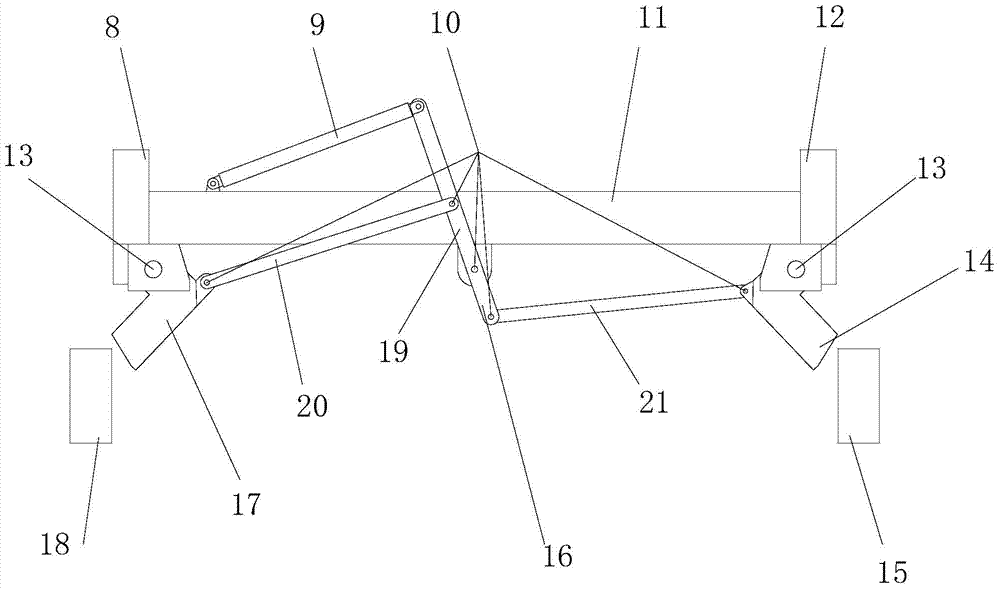 Three-section hydraulic telescopic sleeved headframe