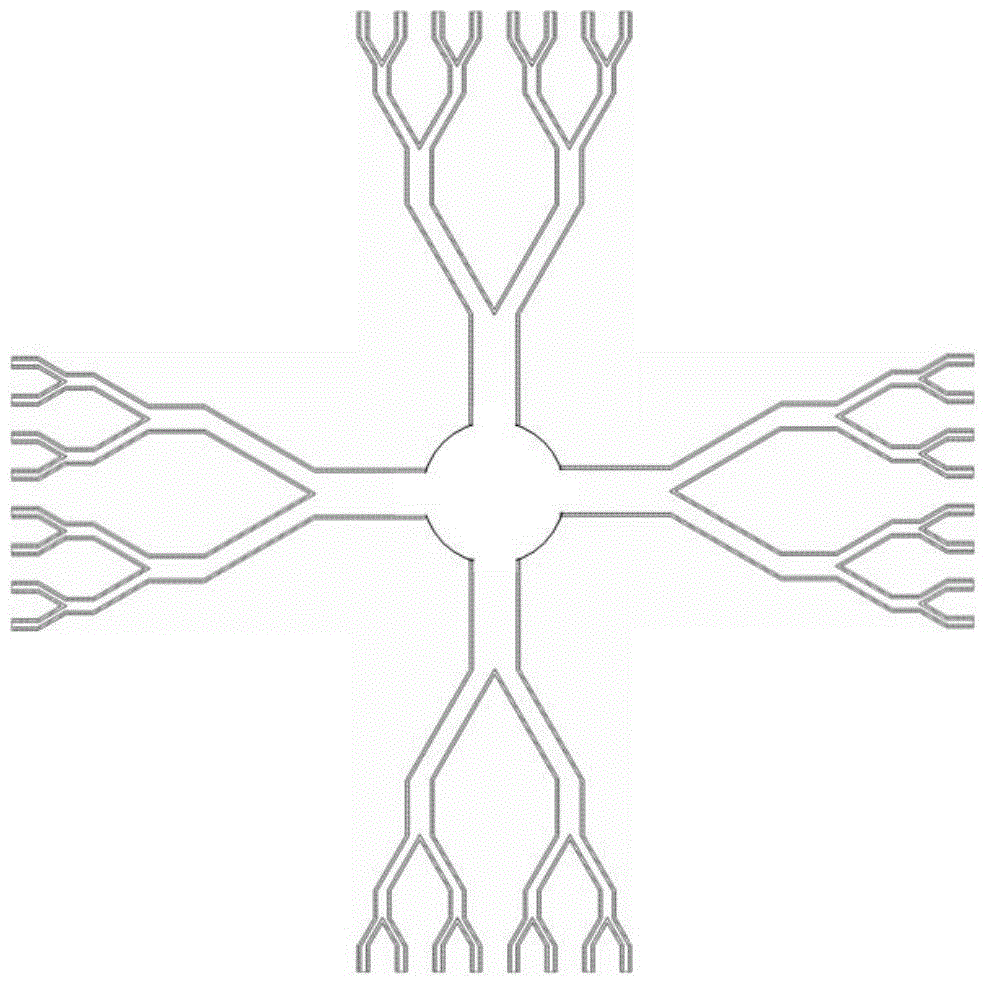 Valveless piezoelectric pump of asymmetrical tree-shaped fractal flow pipe
