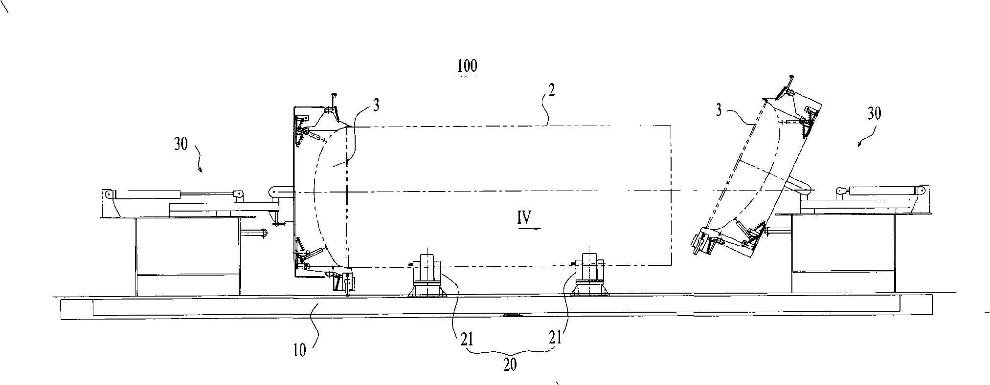 Assembling stand for assembling tank type vessel and assembling method