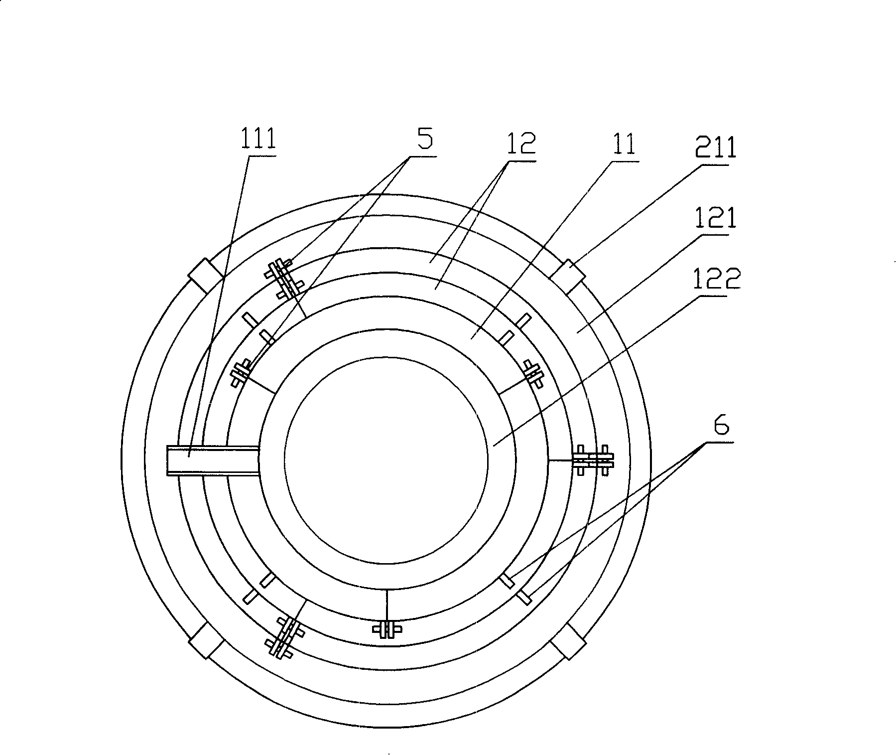 Combined stove especially for ferrotitanium smelting