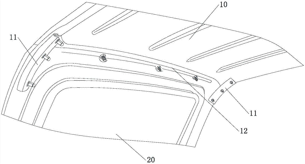 Split type head tent structure of tricycle and tricycle with structure