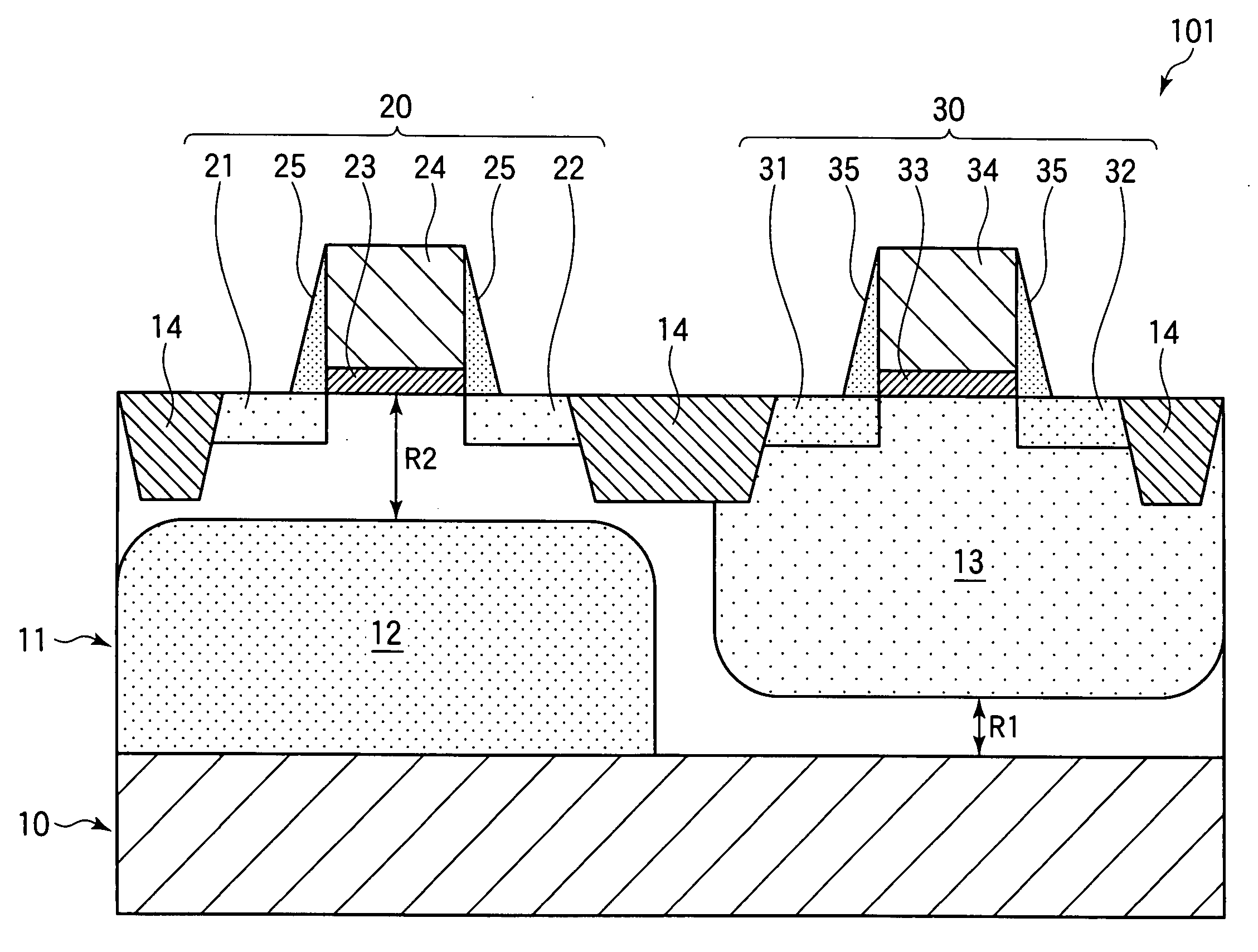 Semiconductor memory device using hot electron injection