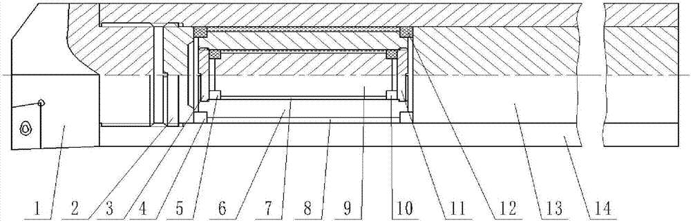 Two-degree-of-freedom power vibration absorption boring bar