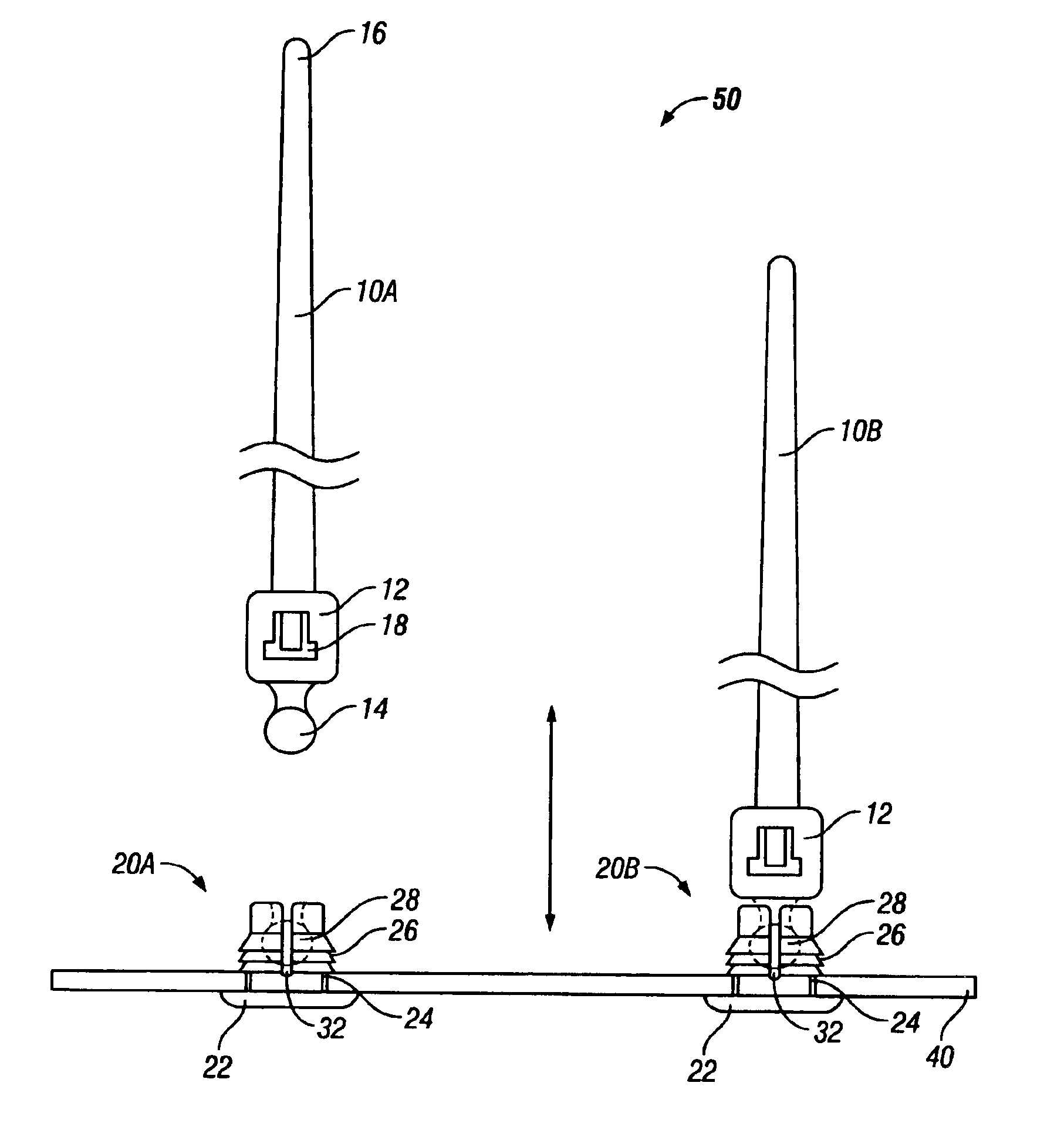 Cable assembly retention