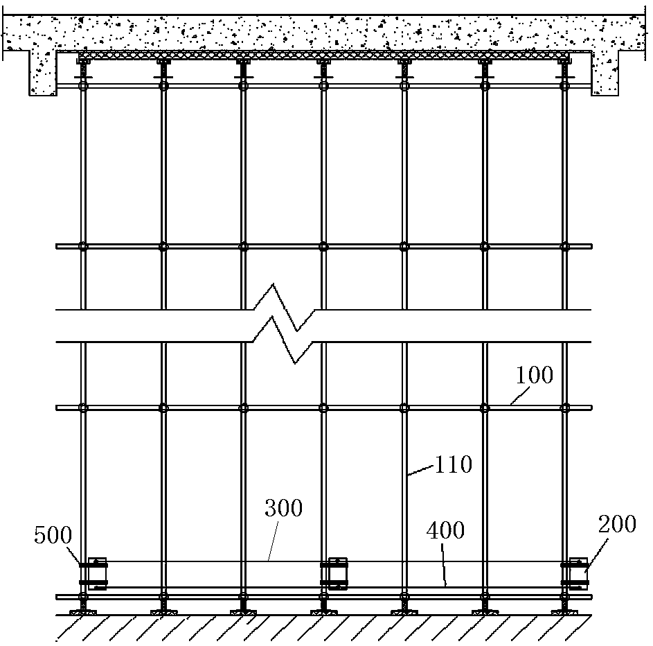 Monitoring device and method for high-supported formwork template settlement