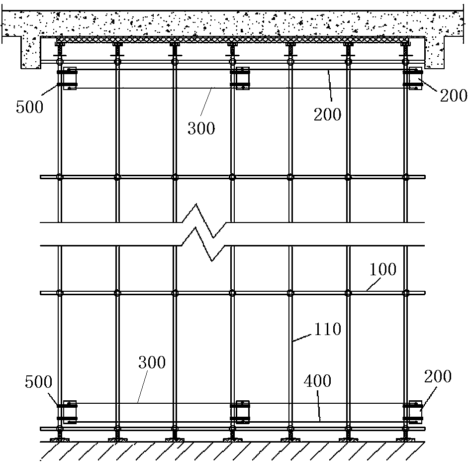 Monitoring device and method for high-supported formwork template settlement