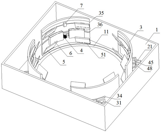 A snowfall environment simulation system and method for aviation aircraft test