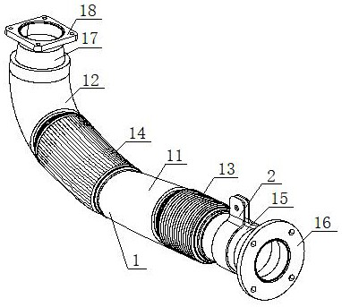 Heat preservation exhaust pipe structure