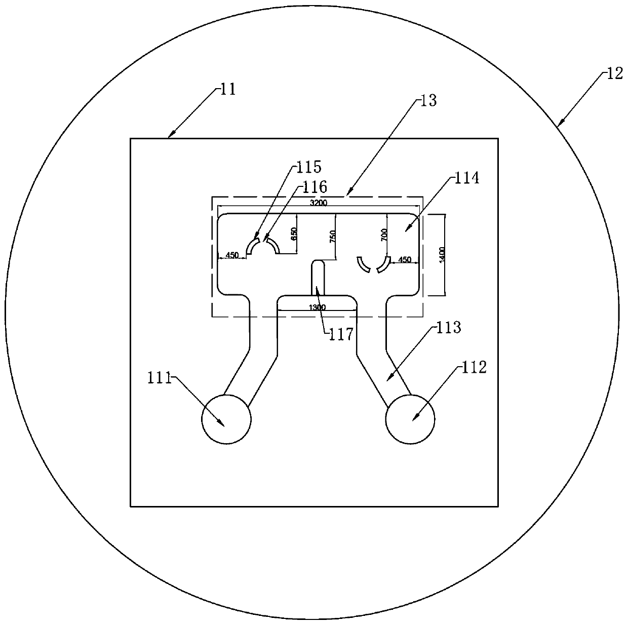 Chip device and method for simulating tumor permeation in vitro