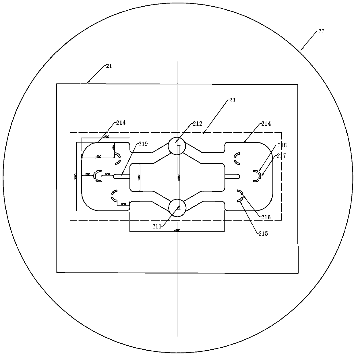 Chip device and method for simulating tumor permeation in vitro