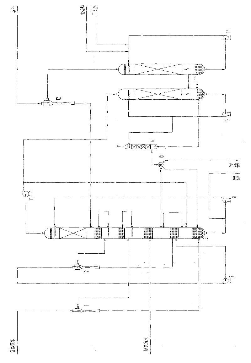 Stripping ammonia-removing method based on flash evaporation and heat pump technologies