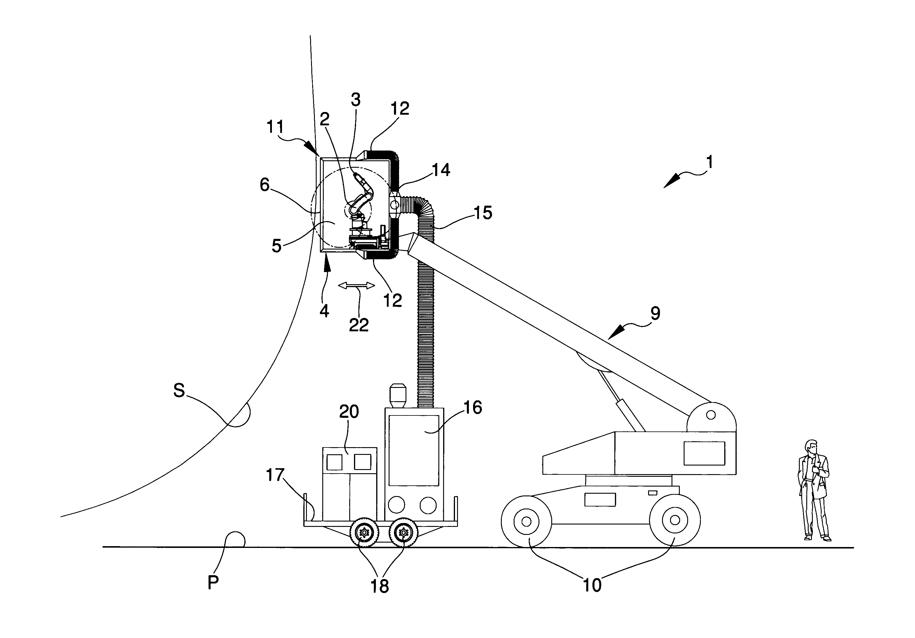 Apparatus and method for the painting of hulls of boats or the like