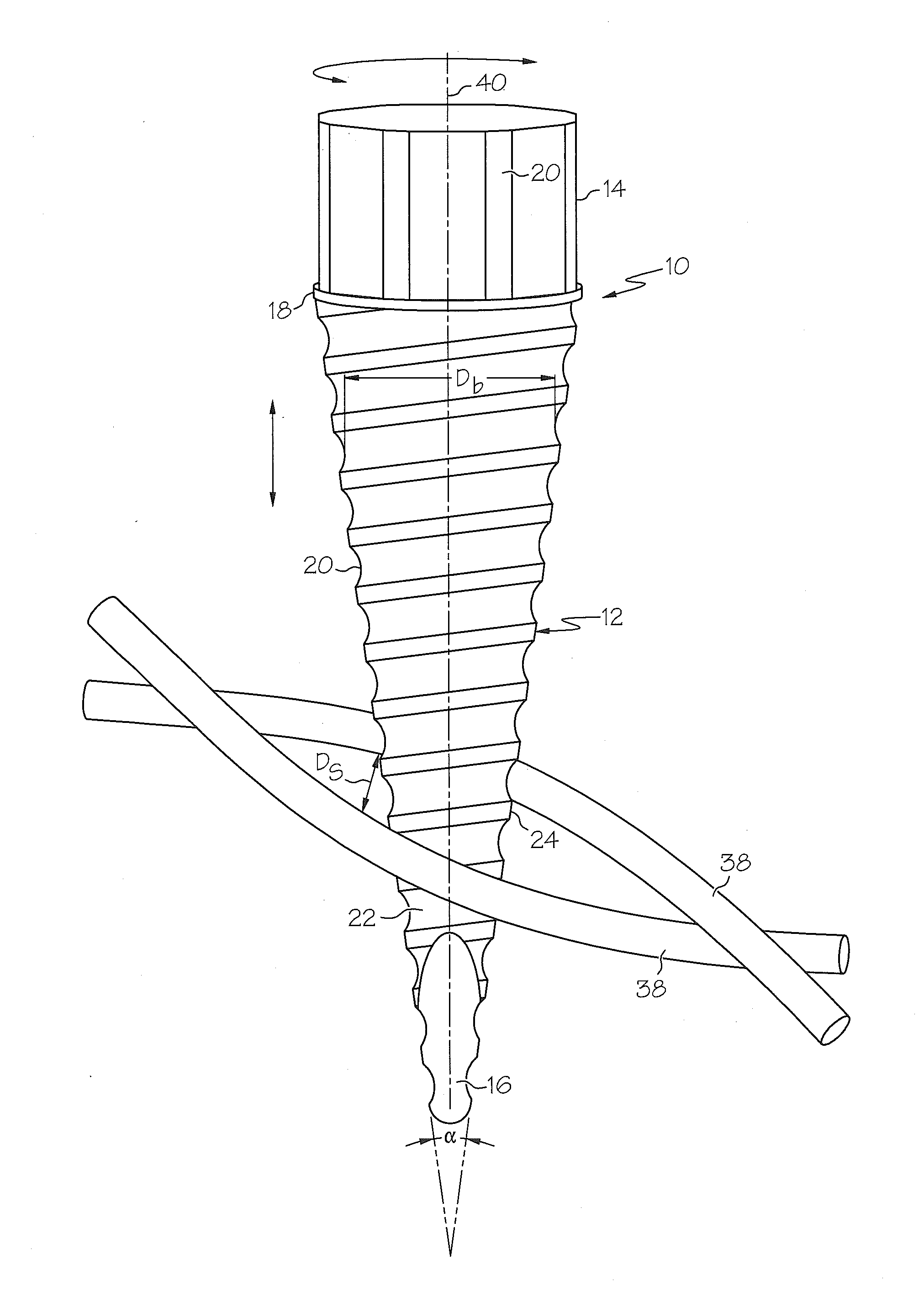 Power line spreading device