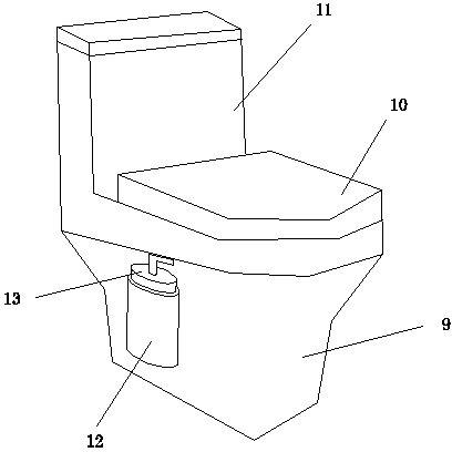 Supercharged water outlet closestool