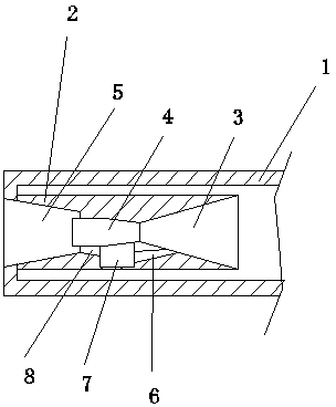 Supercharged water outlet closestool