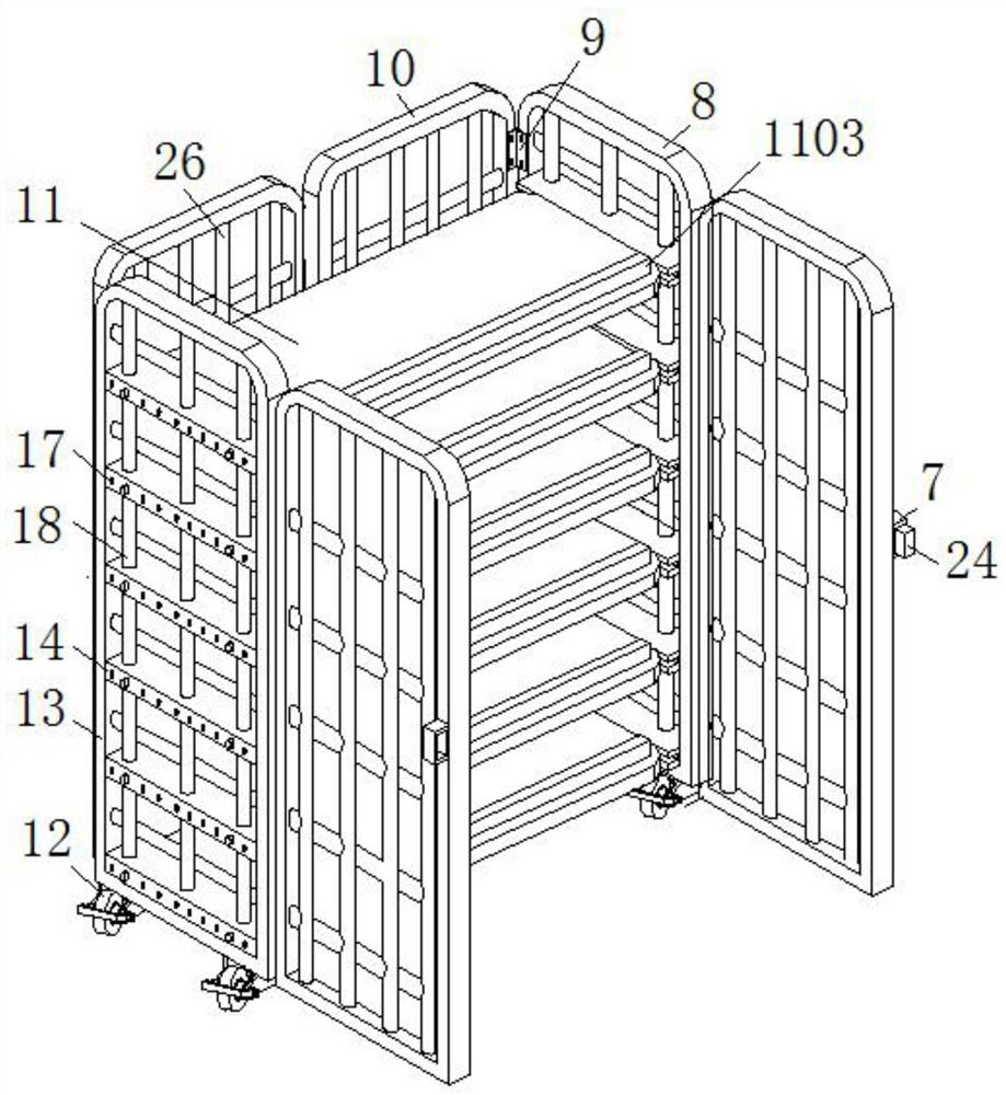 Freely-matched assembled high-protection table trolley