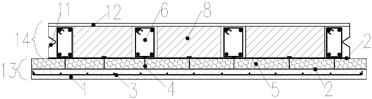 Assembled bidirectional composite wallboard and construction method thereof