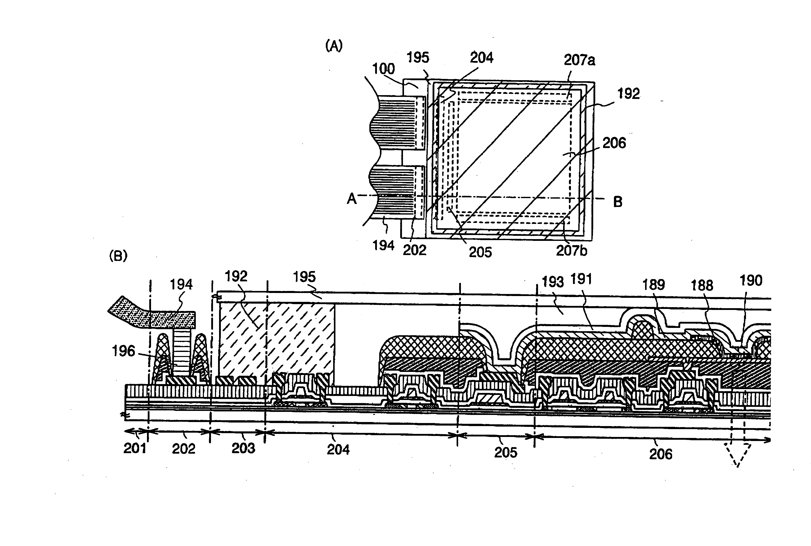 Display device, electronic apparatus, and method of fabricating the display device