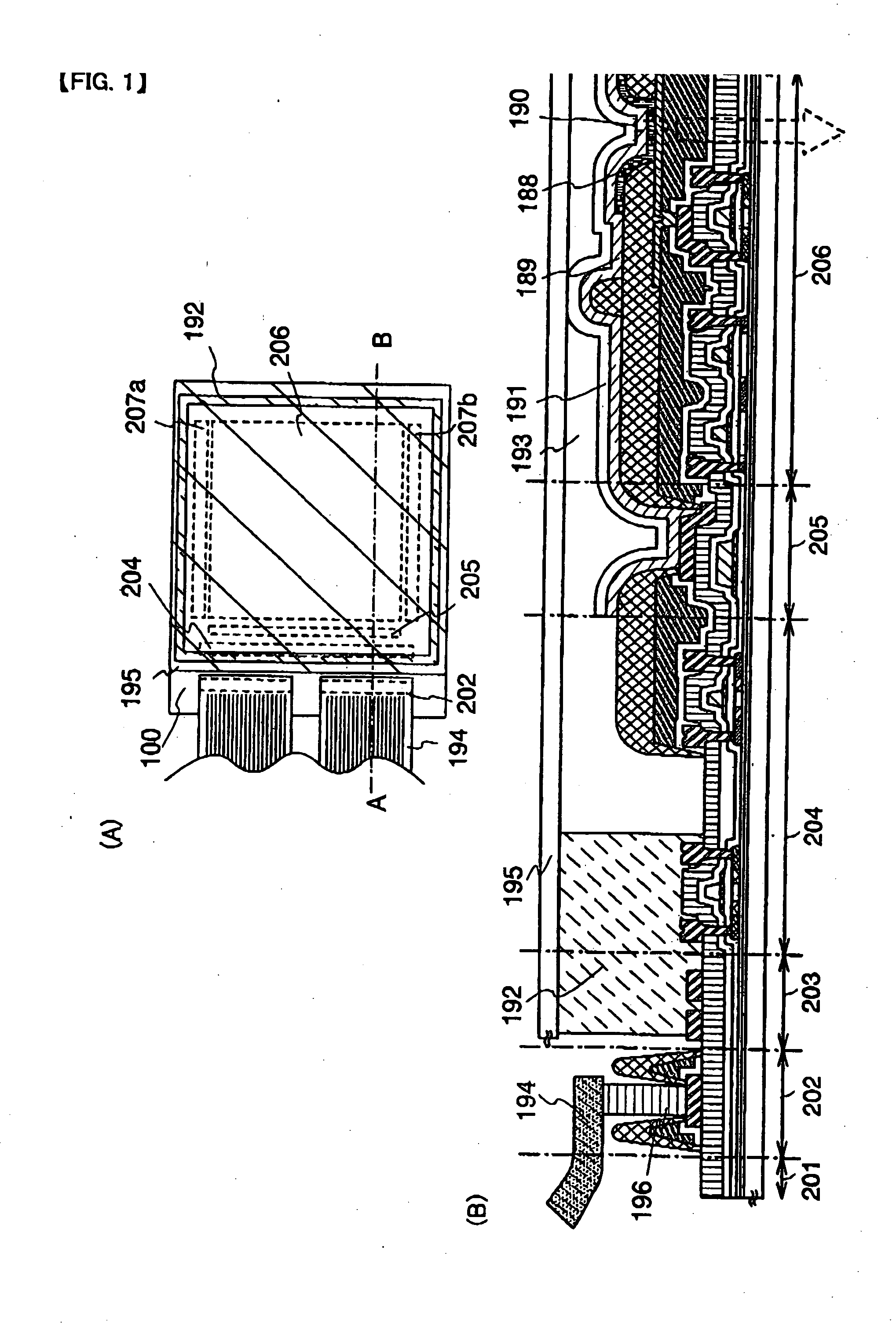 Display device, electronic apparatus, and method of fabricating the display device