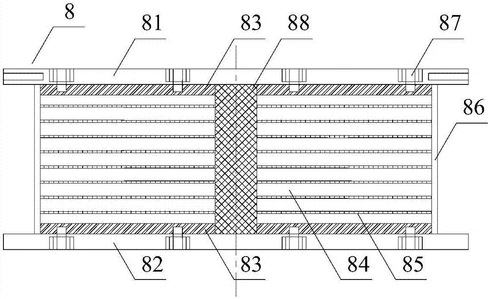 Fire-proof protecting device of building shock-insulation rubber supporting seat and construction method thereof