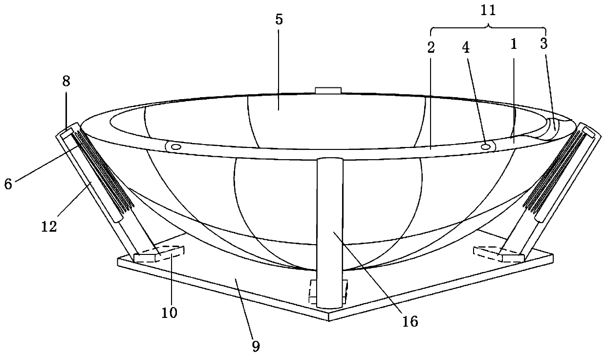 Satellite inflatable antenna