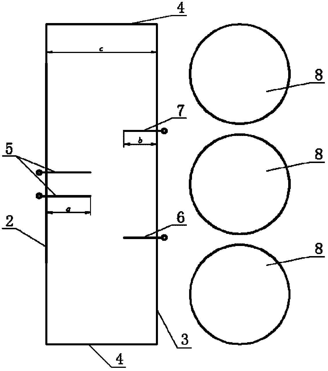 Hearth structure of circulating fluidized bed boiler of 3rd-stage cyclone separator