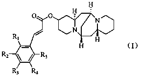 13-hydroxyl cytisine cinnamate ester compound having antitumor activity and preparation method thereof