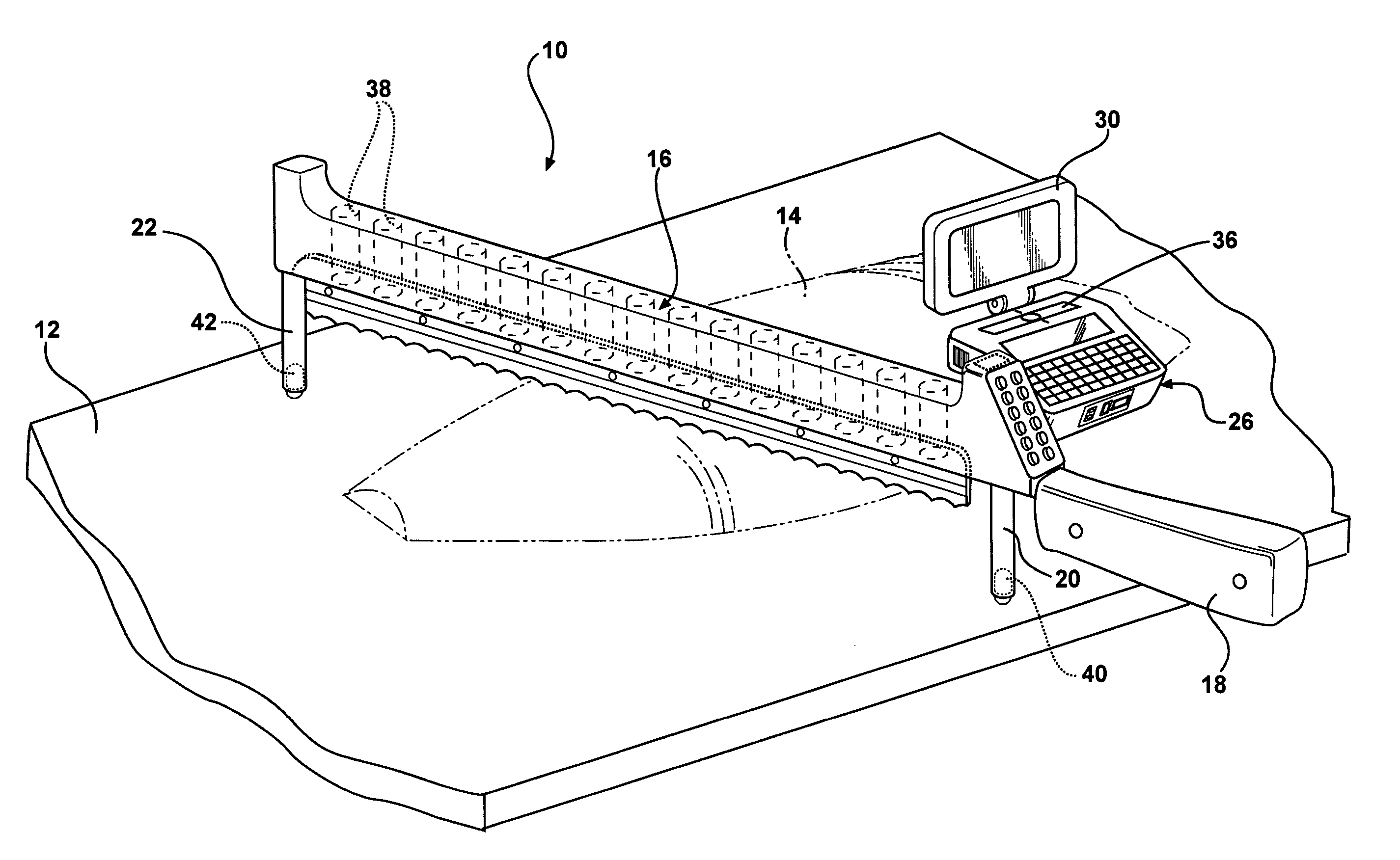 Apparatus and method for producing a numeric display corresponding to the volume of a selected segment of an item
