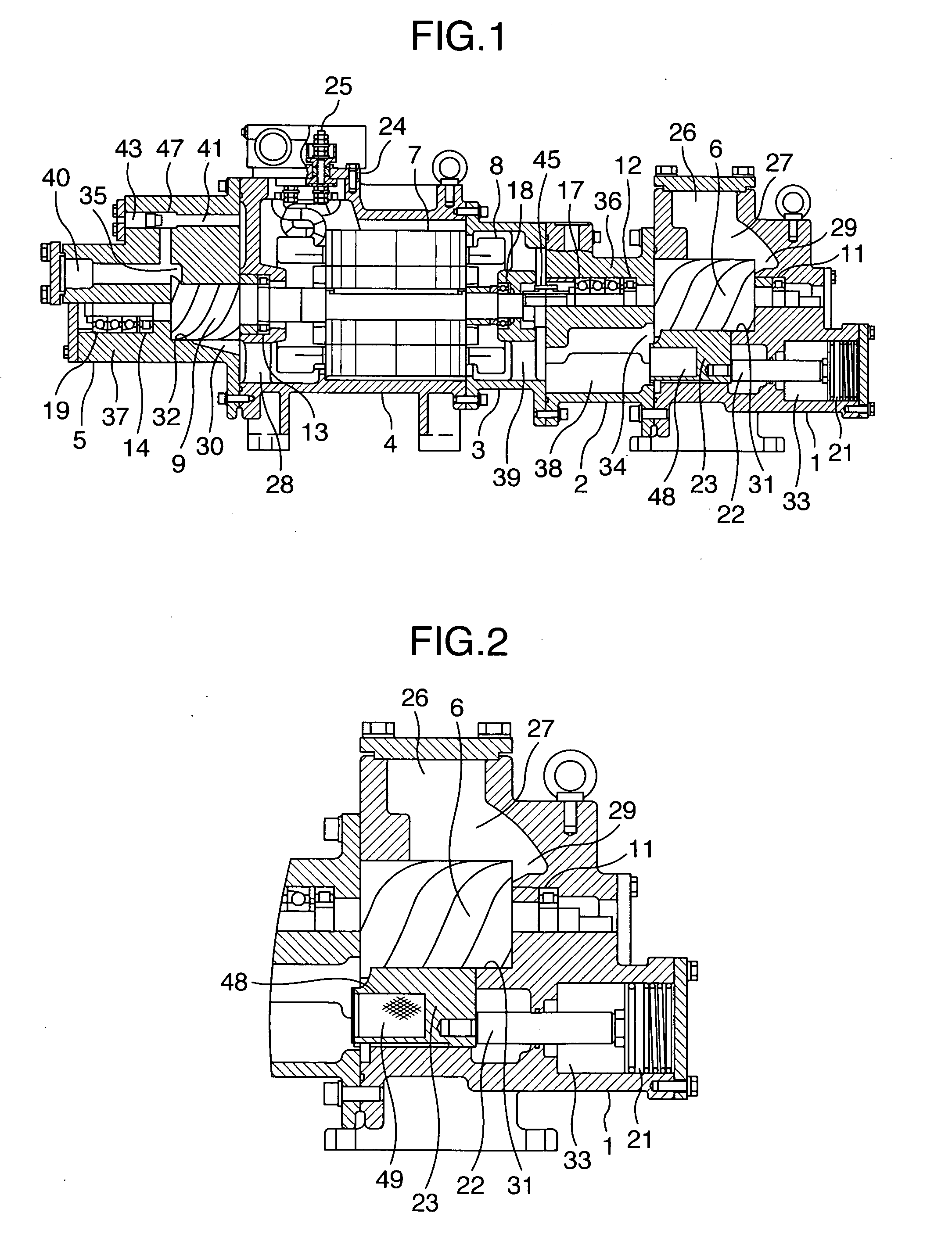 Two-stage screw compressor